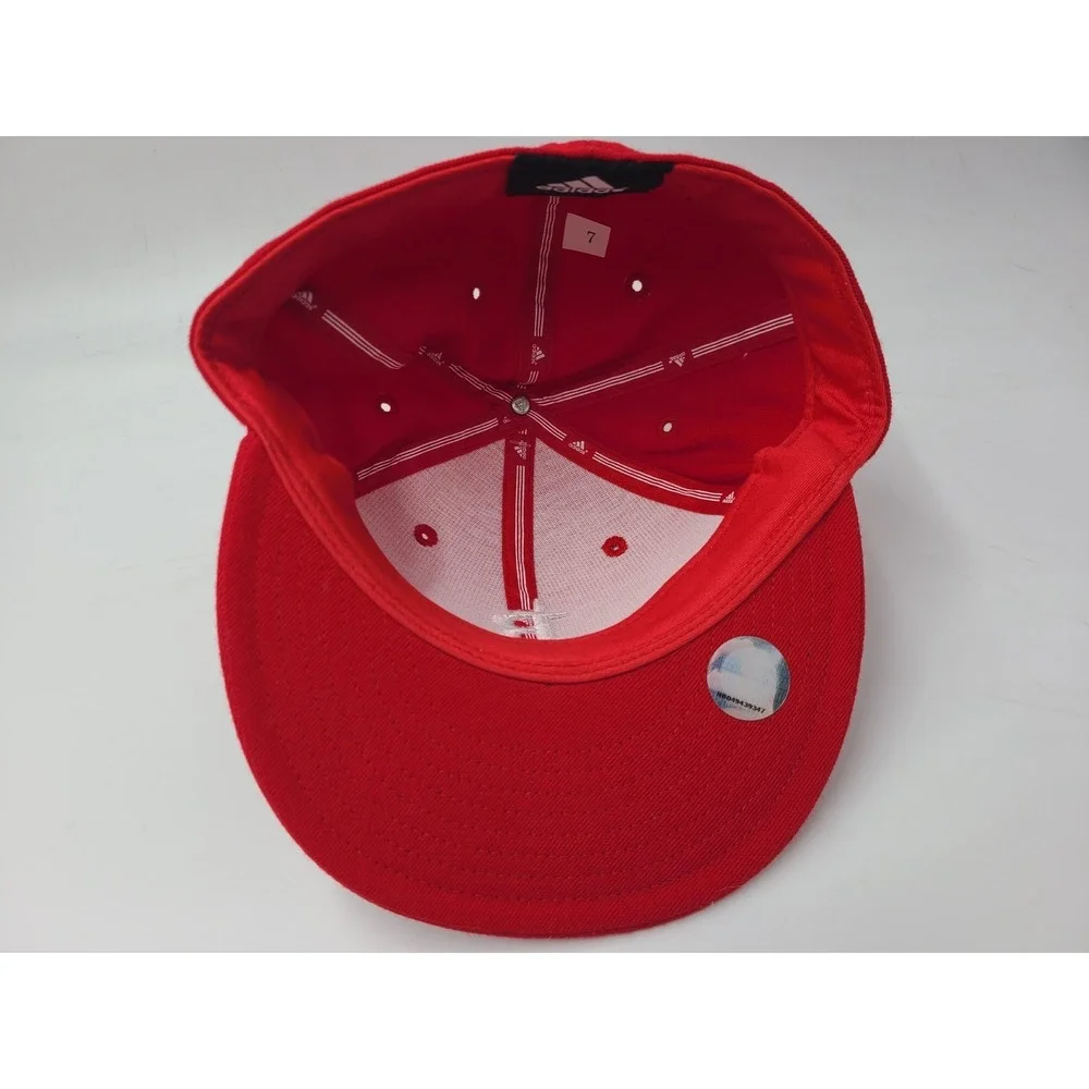 Houston Rockets‎ Adidas Fitted 7 Hat Cap Wool Men Women NBA Basketball Red White
